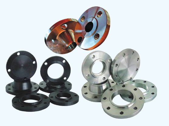 Black carbon steel and stainless steel flanges